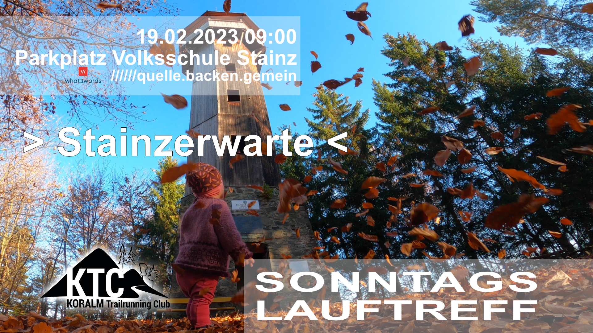 Lauftreff, 19.02.2023: Stainzerwarte