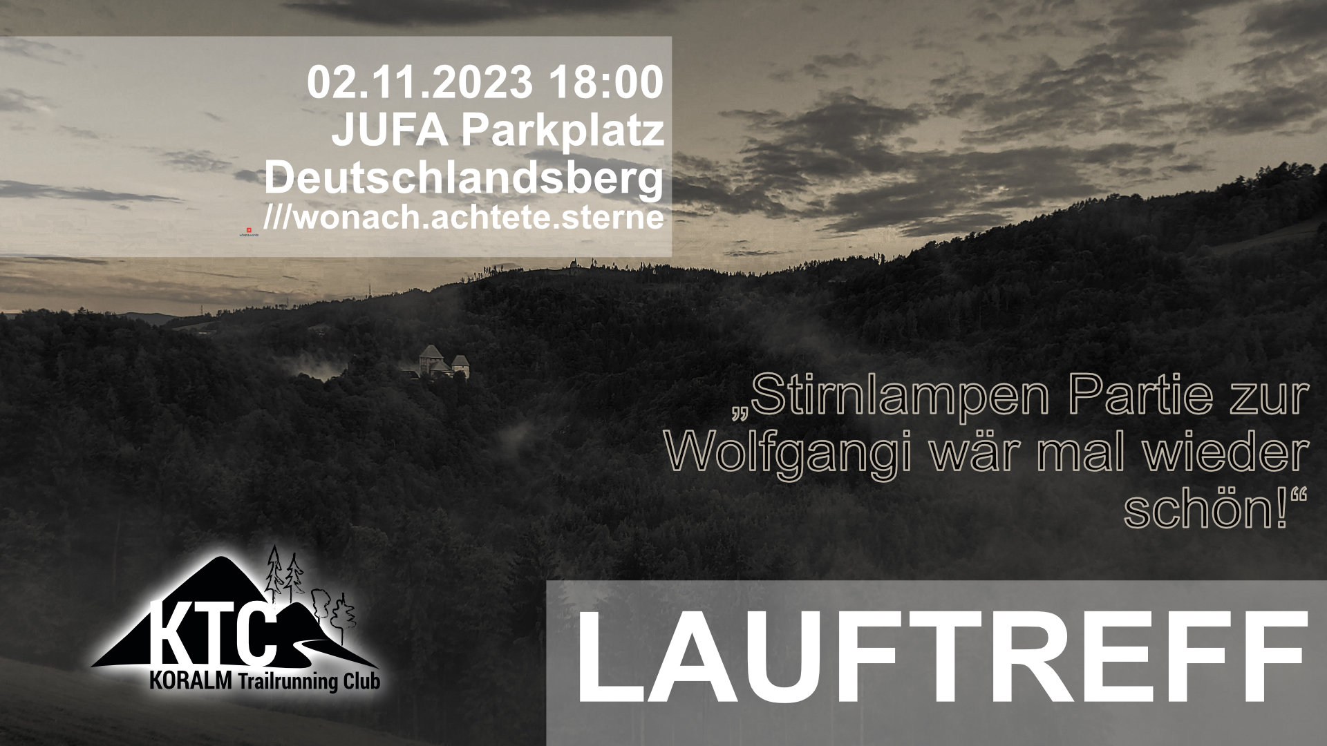 Lauftreff, 02.11.2023: Wolfgangi